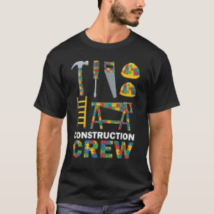 自閉症 awareness 建設チーム tシャツ