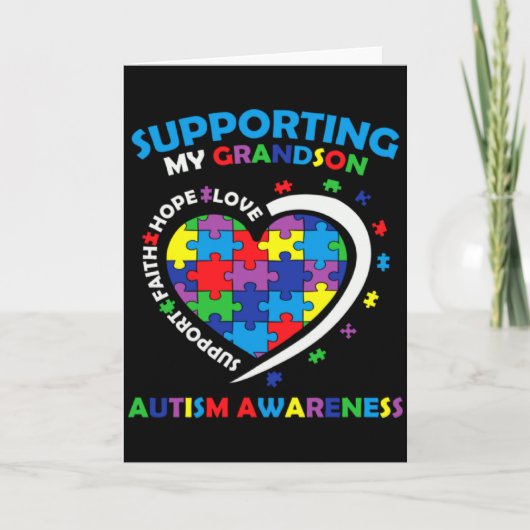 自閉症 awareness 私の孫を支援する Au カード (正面)