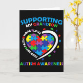 自閉症 awareness 私の孫を支援する Au カード (黄色い花)