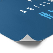 自閉症 awareness 親切 ブルー #チーム名 オーダーメイド ポスター (角)