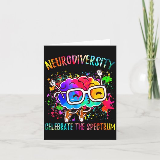 自閉症 awareness neurodiversity お祝い カード (正面)