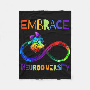 自閉症 awareness Tシャツ 無限大シンボル フリースブランケット