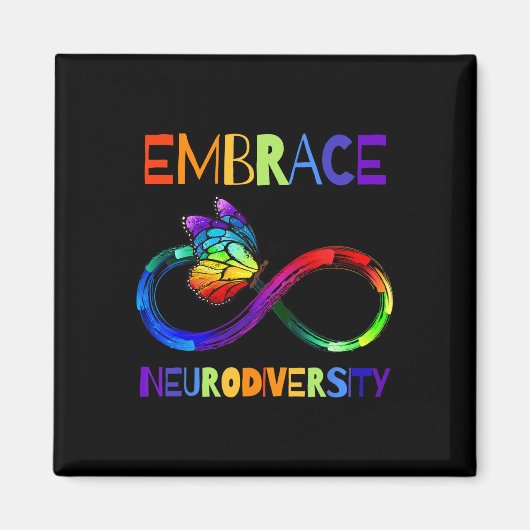 自閉症 awareness Tシャツ 無限大シンボル マグネット (正面)