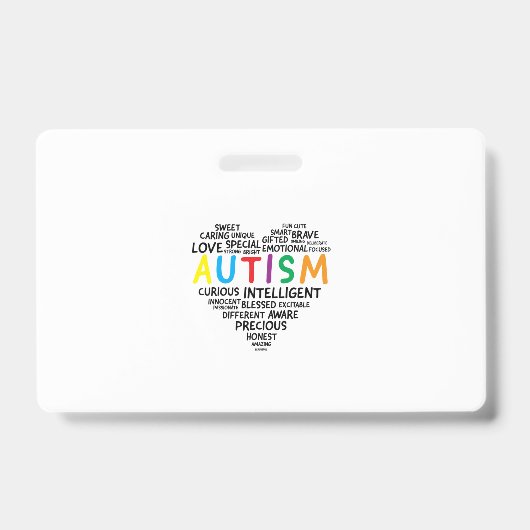 自閉症 awareness Tシャツ - 自閉症 ハート Tシャツ バッジ (正面)