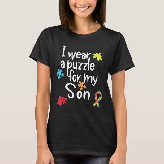 自閉症 – I衣服パズル息子の自閉症の意識 Tシャツ (正面)