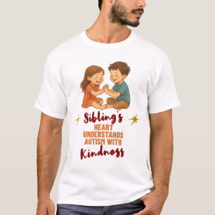 自閉症 siblings の優しい心 tシャツ