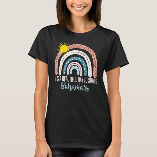 自閉症ABAの行動を形成する美しい日 Tシャツ (正面)
