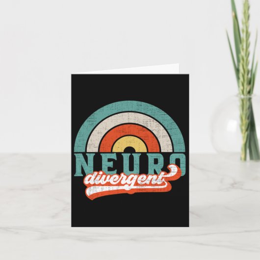 自閉症AdhdとAsdアウェアのための神経分岐プライド カード (正面)
