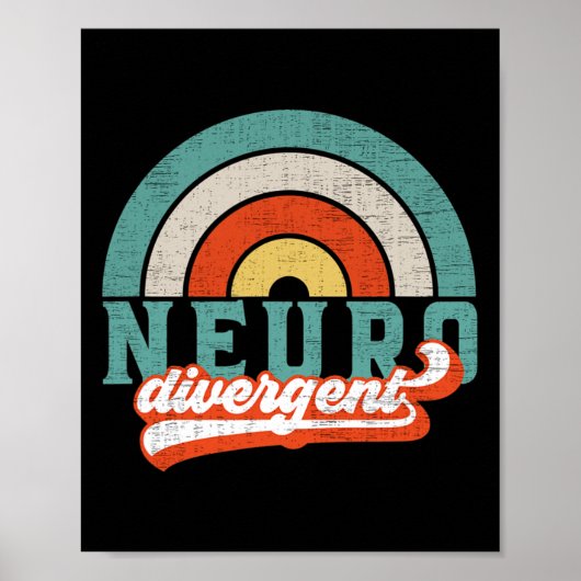 自閉症AdhdとAsdアウェアのための神経分岐プライド ポスター (正面)