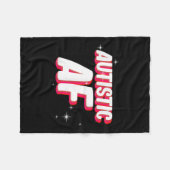 自閉症Af_自閉症意識 フリースブランケット (正面(横))