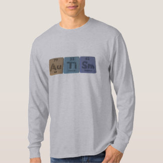 自閉症AuチタニウムSm金ゴールドチタニウムサマリウム Tシャツ