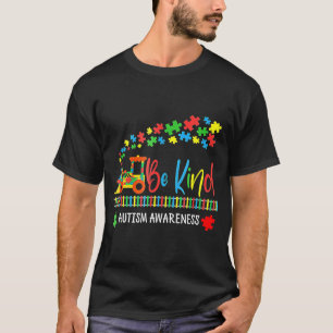 自閉症Be親切な列車パズルピース子供へ大人 Tシャツ
