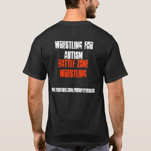 自閉症BZWのワイシャツのために苦闘すること Tシャツ (裏面)