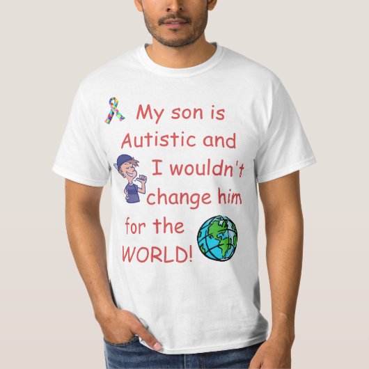 自閉症Child/Doの世界のためのない変更 Tシャツ (正面)