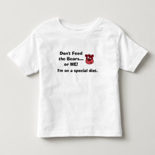 自閉症GFCFのダイエットの子供のワイシャツはくまを食べ物を与えません トドラーTシャツ