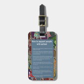 自閉症Iに自閉症のLaggageのラベルがあります ラゲッジタグ (正面縦)