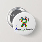 自閉症Iサポート私の学生 缶バッジ (正面&裏面)