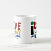 自閉症I愛私の自閉症の息子2 コーヒーマグカップ (中央)