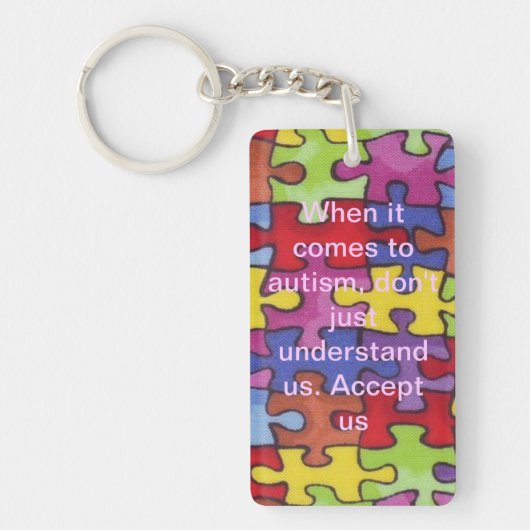 自閉症Keychain キーホルダー (正面)