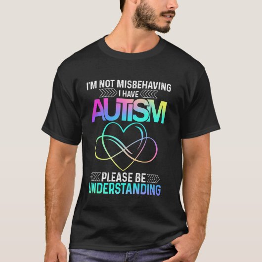 自閉症Tシャツ 無限大のシグナル Tシャツ (正面)