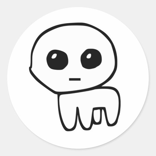 自閉症TBHクリーチャー自閉症の動物 ラウンドシール (正面)