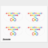 自閉的に素晴らし無限に 楕円形シール (シート)