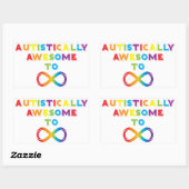 自閉的に素晴らし無限に 長方形シール (シート)