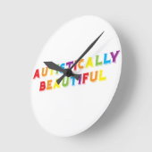 自閉的に美しい ラウンド壁時計 (傾斜)