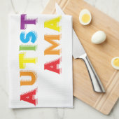 自閉的に驚く キッチンタオル (四つ折り)