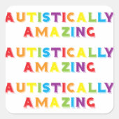 自閉的に驚く スクエアシール (正面)