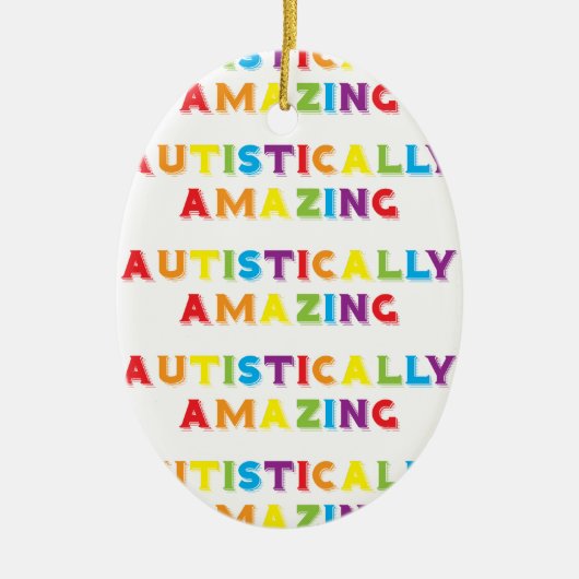 自閉的に驚く セラミックオーナメント (正面)