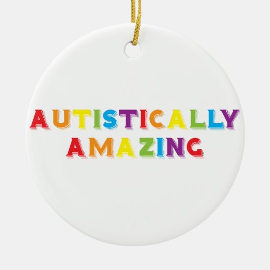 自閉的に驚く セラミックオーナメント (正面)