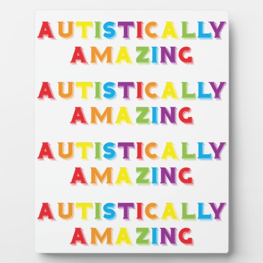 自閉的に驚く フォトプラーク (正面)