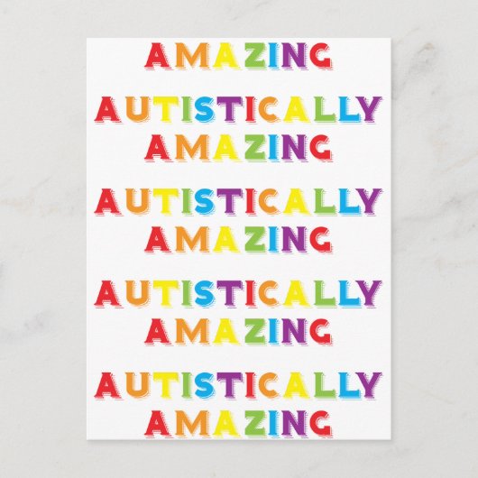 自閉的に驚く ポストカード (正面)