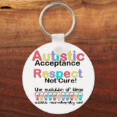 自閉的受容尊重は治療しない キーホルダー (正面)