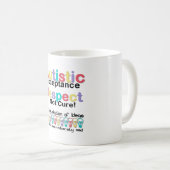 自閉的受容尊重は治療しない コーヒーマグカップ (正面右)