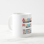 自閉的受容尊重は治療しない コーヒーマグカップ (正面左)