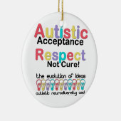 自閉的受容尊重は治療しない セラミックオーナメント (右)