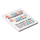 自閉的受容尊重は治療しない ノートパッド (アングル)