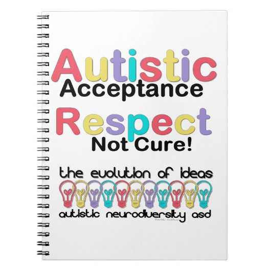 自閉的受容尊重は治療しない ノートブック (正面)