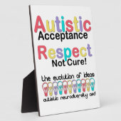 自閉的受容尊重は治療しない フォトプラーク (側面)