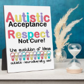 自閉的受容尊重は治療しない フォトプラーク (側面)