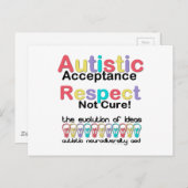 自閉的受容尊重は治療しない ポストカード (正面/裏面)