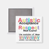 自閉的受容尊重は治療しない マグネット (正面/裏面)