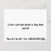 自頭が切れる – 仕訳帳の作成 ポストカード (裏面)