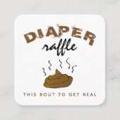 臭いおもしろいウンチおむつラッフル招待状インサート スクエア名刺 (正面)