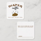 臭いおもしろいウンチおむつラッフル招待状インサート スクエア名刺 (正面/裏面)