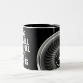 臭いのジェット燃料を愛して下さい ツートーンマグカップ (中央)