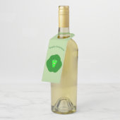 臭いクリスマスブリュッセルパーソナライズされたスプラウト ボトルネックタグ (アングル)