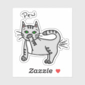 臭いネコおもしろいファートユーモア臭い子猫 シール (シート)